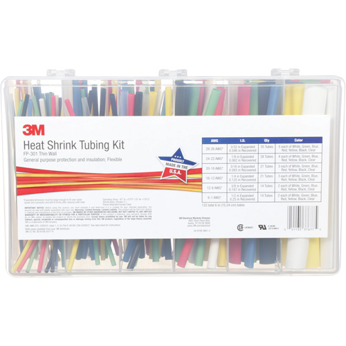Heat Shrink Tubing, Thin Wall, 6", 0.5" (1.27cm) - 0.0938" (0.24cm) Waymarc Industries Inc