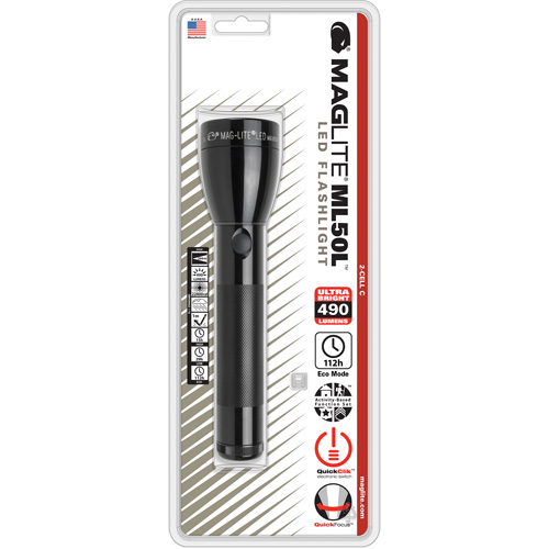 Flashlight, LED, 490 Lumens, C Batteries Waymarc Industries Inc