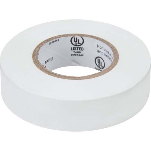 Ruban isolant, 19 mm (3/4") x 18 m (60'), Blanc, 7 mils Waymarc Industries Inc