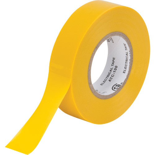 Electrical Tape, 19 mm (3/4") x 18 M (60'), Yellow, 7 mils Waymarc Industries Inc