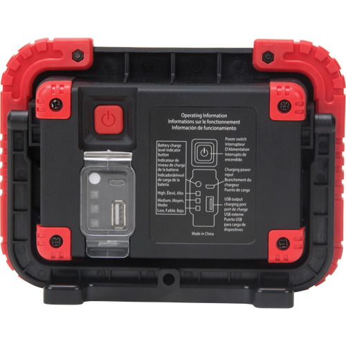 Portable Work Light, LED, 10 W, 1000 Lumens, Plastic Housing Waymarc Industries Inc
