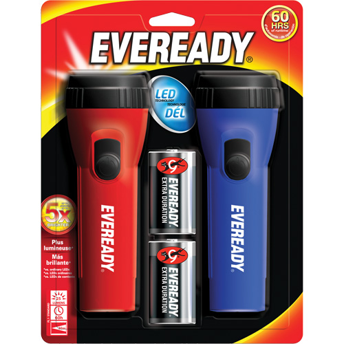 Eveready&reg; General Purpose Flashlight Kit, LED, 25 Lumens, D Batteries Waymarc Industries Inc