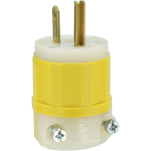 Prise &agrave; lame droite de calibre industriel, Nylon modifi&eacute; antichoc, 15 A, 125 V Waymarc Industries Inc