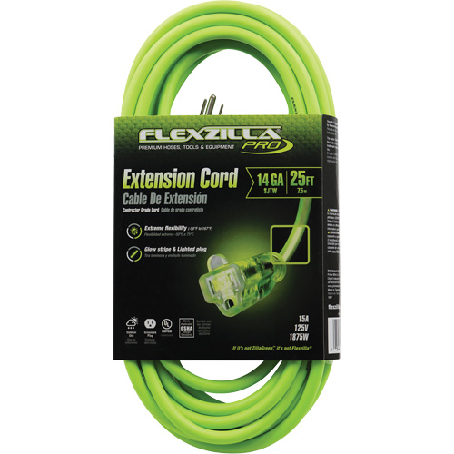 Cordon rallonge industriel Flexzilla Pro, Toutes saisons, SJTW, AWG 14/3, 15 A, 25' Waymarc Industries Inc