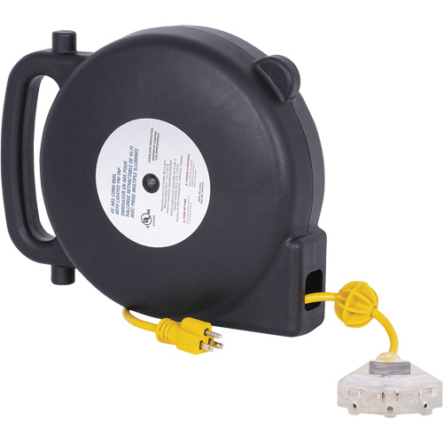 JPCR-1450 ABS Extension Cord Reel, Indoor/Outdoor, SJTW, 14 AWG, 13 A, 45' Waymarc Industries Inc