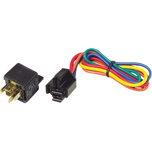 12V 5-Pin Relay & Pigtail Assembly with Mounting Bracket Waymarc Industries Inc