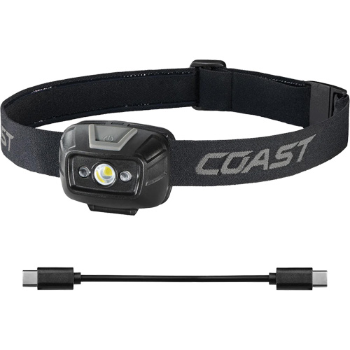 FL20R Dual Colour Wide Angle Flood Headlamp, LED, 520 Lumens, 2.5 Hrs. Run Time, Rechargeable Batteries Waymarc Industries Inc