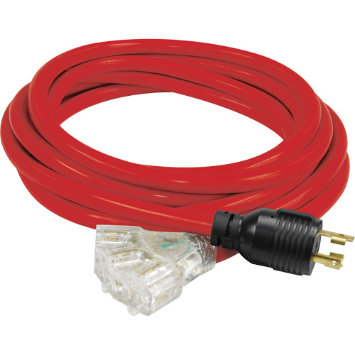 Generator Extension Cord with Tritap, STW, 10 AWG, 3 Outlet(s), 25' Waymarc Industries Inc