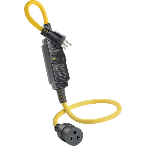 Cordon avec disjoncteur diff&eacute;rentiel (DDFT) &agrave; r&eacute;armement automatique, 120 V, 20 A, Cordon de 3' Waymarc Industries Inc