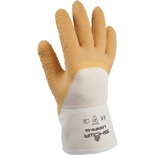 L66NFW General-Purpose Gloves, 8/Small, Rubber Latex Coating, Cotton Shell Waymarc Industries Inc