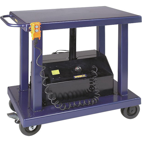 Hydraulic Lift Table, Steel, 24" W x 36" L, 2000 lbs. Capacity Waymarc Industries Inc