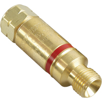 Antiretours pare-flammes - Oxy/gaz combustibles, Gaz combustibles (rouge)/Oxyg&egrave;ne (vert), Style pour adapteur de d&eacute;tendeur Waymarc Industries Inc