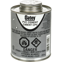 PVC Heavy-Duty Cement, 473 ml, Brush-Top Can, Grey AB423 | Waymarc Industries Inc