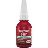 648 High Strength/Rapid Cure Retaining Compounds, 10 ml, Bottle, Green Waymarc Industries Inc