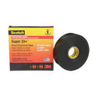 Scotch&reg; Super 33+ Vinyl Electrical Tape, 19 mm (3/4") x 33 m (108'), Black, 7 mils Waymarc Industries Inc