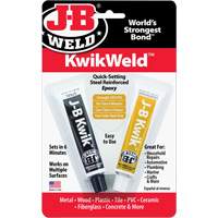 KwikWeld Epoxy, Two-Part, Tube, 2 oz., Grey Waymarc Industries Inc