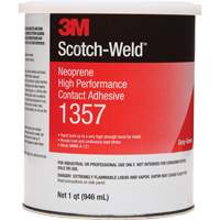 Neoprene High-Performance Contact Adhesive, Can, 32 fl. oz., Grey AMB236 | Waymarc Industries Inc