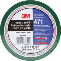 471 Vinyl Tape, 50.8 mm (2") W x 32.9 m (108') L, 5.2 mils, Green Waymarc Industries Inc