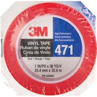 471 Vinyl Tape, 25.4 mm (1") W x 32.9 m (108') L, 5.3 mils, Red Waymarc Industries Inc
