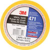 471 Vinyl Tape, 25.4 mm (1") W x 32.9 m (108') L, 5.2 mils, Yellow Waymarc Industries Inc