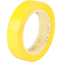 471 Vinyl Tape, 25.4 mm (1") W x 32.9 m (108') L, 5.3 mils, Yellow Waymarc Industries Inc