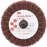 Scotch-Brite Combi-Wheel, 2-1/2" Dia., 120 Grit, Aluminum Oxide Waymarc Industries Inc