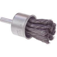 Knot Wire End Brush, 1/2" Dia., 0.014 Wire Dia., 1/4" Shank Waymarc Industries Inc
