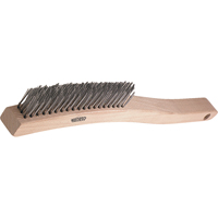 Brosses de grattage &agrave; manche long, garnissage en V, Acier, 3 x 19 rangs de fils, Longueur 13-3/4" Waymarc Industries Inc