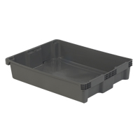 Contenants Stack-N-Nest Polylewton, 6,1" x 29,6" x 22,4", Gris Waymarc Industries Inc