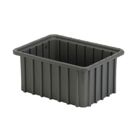 Contenant Divider Box, Poly&eacute;thyl&egrave;ne, 9,8" la x 7,3" p x 5" h, Gris Waymarc Industries Inc