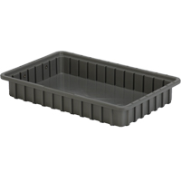 Contenants Divider Box, Poly&eacute;thyl&egrave;ne, 16,5" la x 10,9" p x 2,5" h, Gris Waymarc Industries Inc