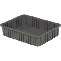 Contenants Divider Box, Poly&eacute;thyl&egrave;ne, 22,4" la x 17,4" p x 5" h, Gris Waymarc Industries Inc