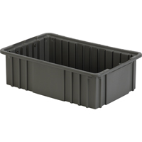 Contenant Divider Box, Poly&eacute;thyl&egrave;ne, 16,5" la x 10,9" p x 5" h, Gris Waymarc Industries Inc