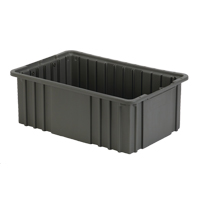 Contenant Divider Box, Poly&eacute;thyl&egrave;ne, 15,5" la x 9,9" p x 6" h, Gris Waymarc Industries Inc