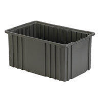 Contenant Divider Box, Poly&eacute;thyl&egrave;ne, 15,5" la x 9,9" p x 8" h, Gris Waymarc Industries Inc
