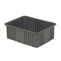 Contenant Divider Box, Poly&eacute;thyl&egrave;ne, 20,9" la x 15,9" p x 8" h, Gris Waymarc Industries Inc