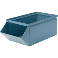 Steel Bin, 100 lbs. Cap., 12" W x 20-1/2" D x 9-1/2" H, Blue Waymarc Industries Inc