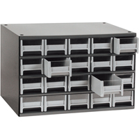 Modular Parts Cabinets, Steel, 20 Drawers, 17" x 10-9/16" x 2-1/16", Grey CA854 | Waymarc Industries Inc