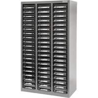 Casiers pour pi&egrave;ces KPC-300, Acier galvanis&eacute;, 60 tiroirs, 21-3/10" x 10-2/5" x 36-9/10", Gris Waymarc Industries Inc