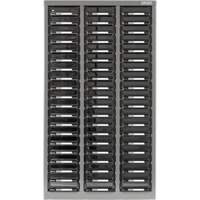 Casiers pour pi&egrave;ces KPC-300, Acier galvanis&eacute;, 60 tiroirs, 21-3/10" x 10-2/5" x 36-9/10", Gris Waymarc Industries Inc