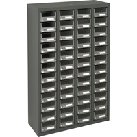 Casiers pour pi&egrave;ces KPC-400, Acier galvanis&eacute;, 48 tiroirs, 22-3/5" x 8-7/10" x 36-9/10", Gris Waymarc Industries Inc