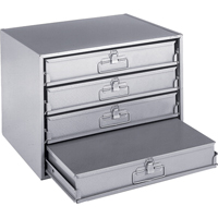 Compartment Box Cabinets, Steel, 4 Slots, 20" W x 15-3/4" D x 15" H, Grey CA965 | Waymarc Industries Inc