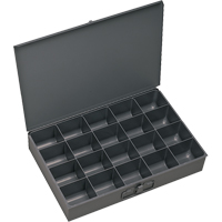 Boîtes &agrave; fond courb&eacute;, Acier, 20 compartiments, 18" la x 12" p, 3" h, Gris Waymarc Industries Inc