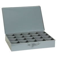 Boîtes &agrave; fond courb&eacute;, Acier, 20 compartiments, 18" la x 12" p, 3" h, Gris Waymarc Industries Inc