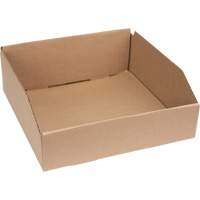 12" Deep Corrugated Parts Bins, 12" W x 12" D x 4-1/2" H, Beige Waymarc Industries Inc