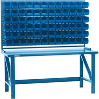 Louvered Rack with Bins, 36 Bins, 72" W x 15" D x 40" H Waymarc Industries Inc