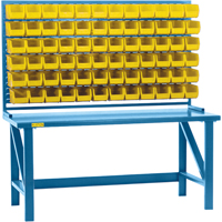 Louvered Rack with Bins, 36 Bins, 72" W x 15" D x 40" H CB186 | Waymarc Industries Inc