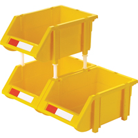 Stack & Hang Bin, 4-13/16" W x 3-3/16" H x 7-1/8" D, Yellow Waymarc Industries Inc