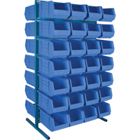 Support stationnaire deux c&ocirc;t&eacute;s pour bacs, 36" la x 24" p x 61" h, 56 bacs Waymarc Industries Inc