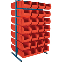 Support stationnaire deux c&ocirc;t&eacute;s pour bacs, 36" la x 24" p x 61" h, 56 bacs Waymarc Industries Inc